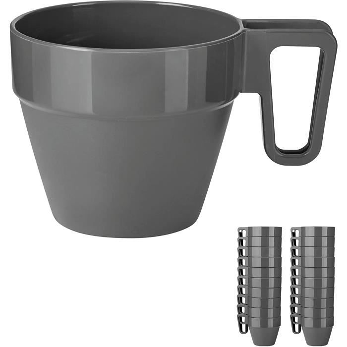 Tasse a café,Vaisselle,Passe au lave-vaisselle et au micro-ondes ，réutilisables Lot de 5 tasses ，Tasse en Plastique 