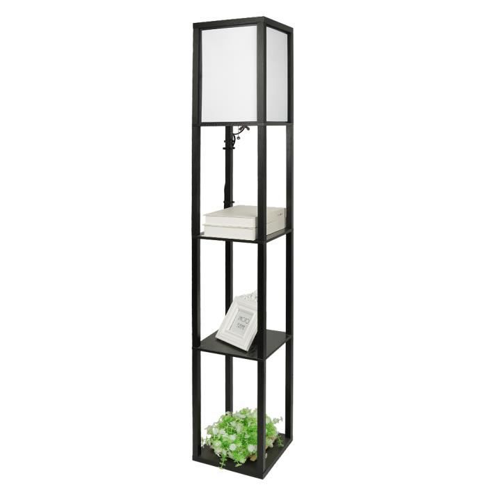 Lampadaire 3 étagère - En noyer noir H 159 cm - FASIKE