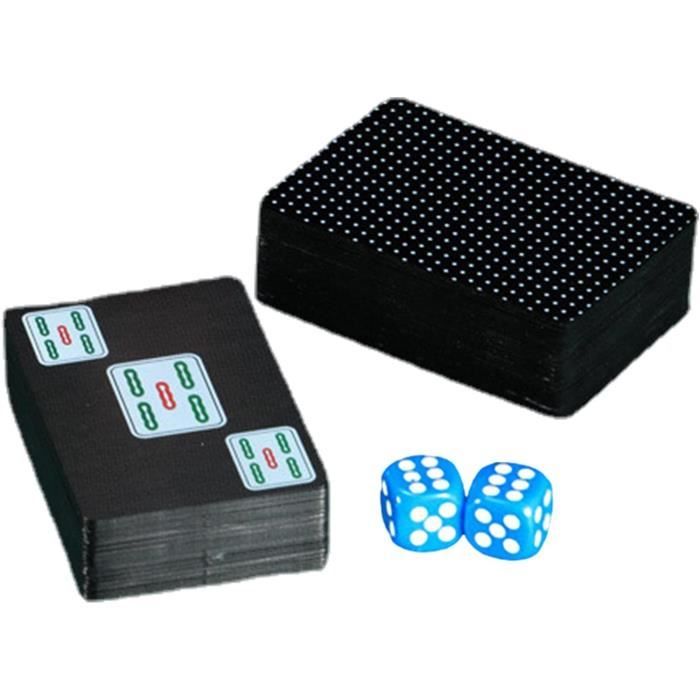 Jeu De Jeux De Mahjong Mahjong De Voyage 144 Cartes +2 Dés Chinois