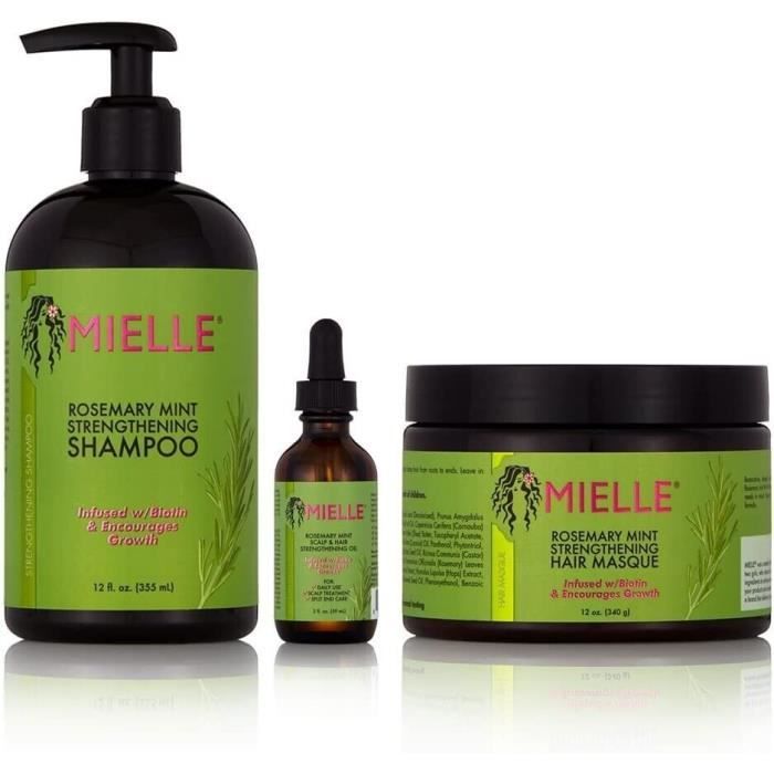 Mielle Organics Romarin Renforcè Shampooing & Masque & Scalp Huile pack