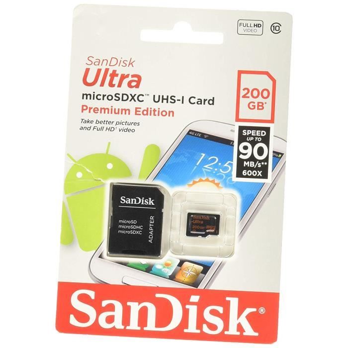 Carte Mémoire SanDisk Ultra Plus MicroSDXC UHS-I 128 Go avec Adaptateur  microSD, microSDHC et microSDXC - Carte mémoire micro SD - Achat & prix