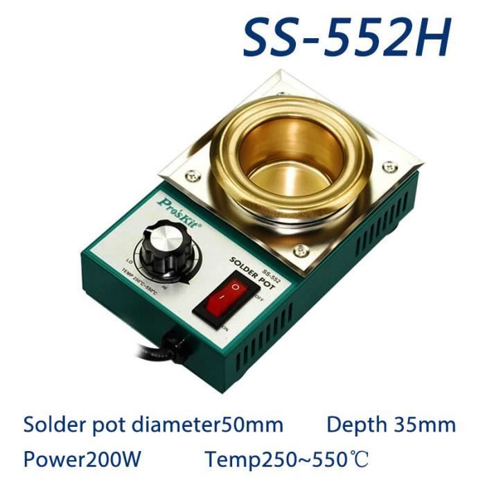 Pot De Soudure 300W Thermorégulé Bain à Dessouder - Four à Étain 200-450°C MT-C