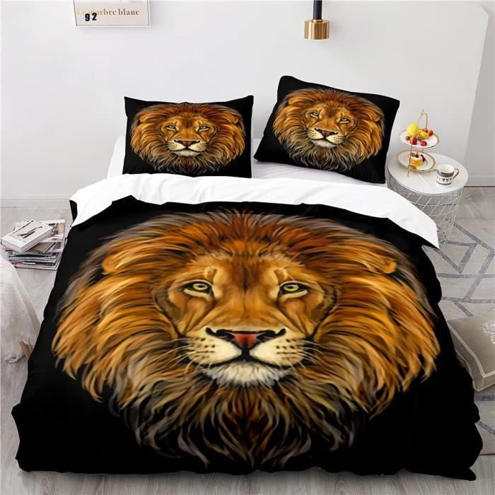 Le Roi Lion Simba Parure De Lit 3d Avec Housse De Couette Et Taie D Oreiller A X 0 Cm 80 X 80 Cm Cdiscount Puericulture Eveil Bebe