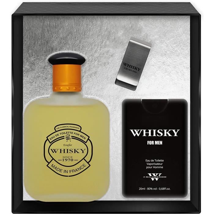Eau De Toilette Homme - Whisky Men Coffret 100 + Parfum Voyage 20