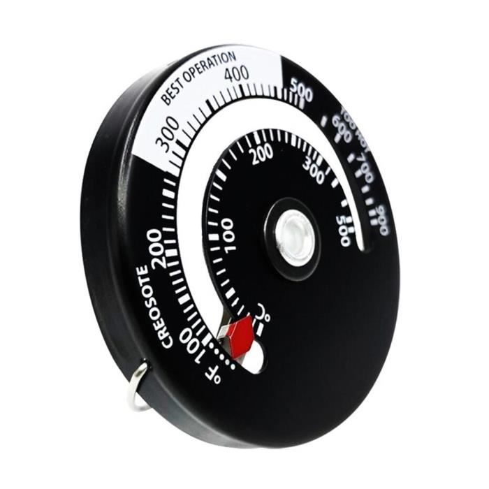 Thermomètre magnétique pour tuyau de cheminée, brûleur à bois, indicateur  de combustion, jauge de température