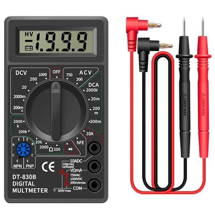 Multimètre digital LCD testeur électrique voltmètre ampèremètre ohmmètre