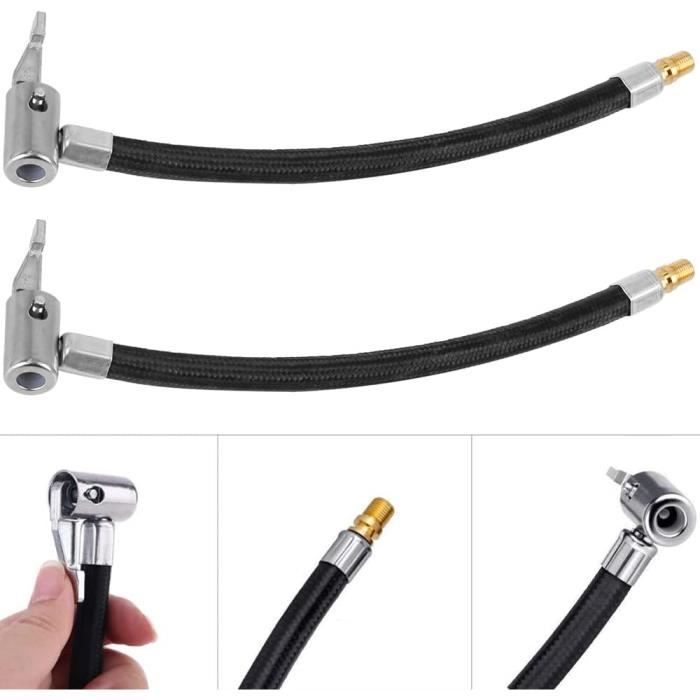 RYAN 1 Pièce Tuyau de Gonflage de Pneu 30 cm avec 2 Embout Gonflage