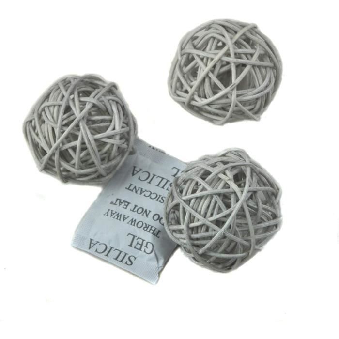 18 Boules Décoratives En Rotin Violet Clair - Diamètre 5cm - Pour Vase, Mariage, Décoration Maison Ou Jardin