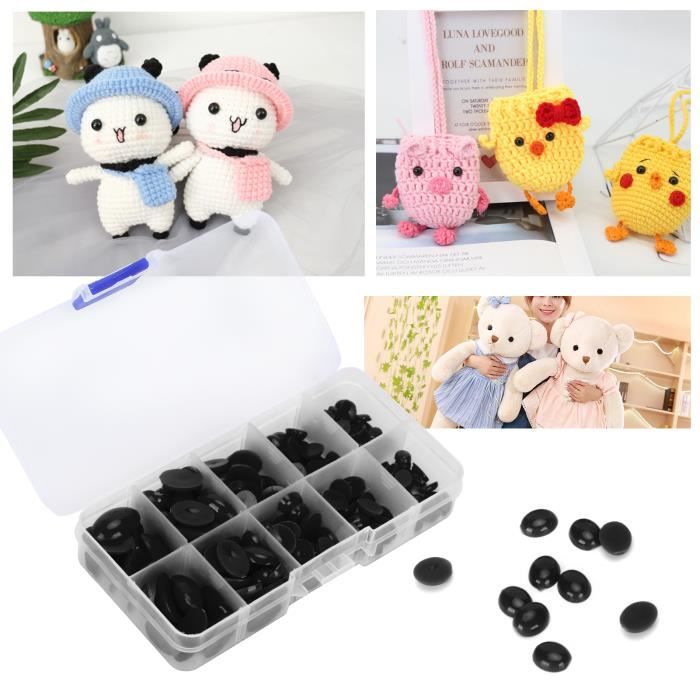 SURENHAP Yeux De Sécurité 100 Pièces Yeux De Poupée En Plastique Pour Ours En Peluche Jouets