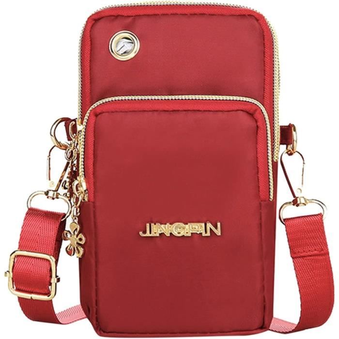 Sac Bandoulière En Toile Pour Téléphone - Format 18x13 Cm, Ultra Léger - Pour Shopping, Voyage, Quotidien