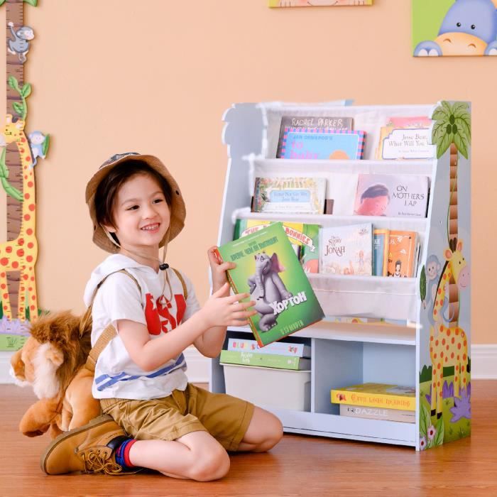 Etagère enfant avec rangement Teamson Kids bleu/86 X 24 X 81