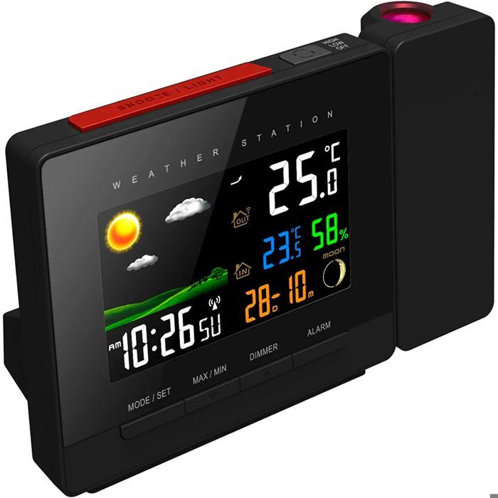 Station Météo sans fil BALDR B0341 avec Détecteur Intérieur/Extérieur  Horloge HD Écran 20s Rétro-éclairage Distance de 80m - Cdiscount TV Son  Photo