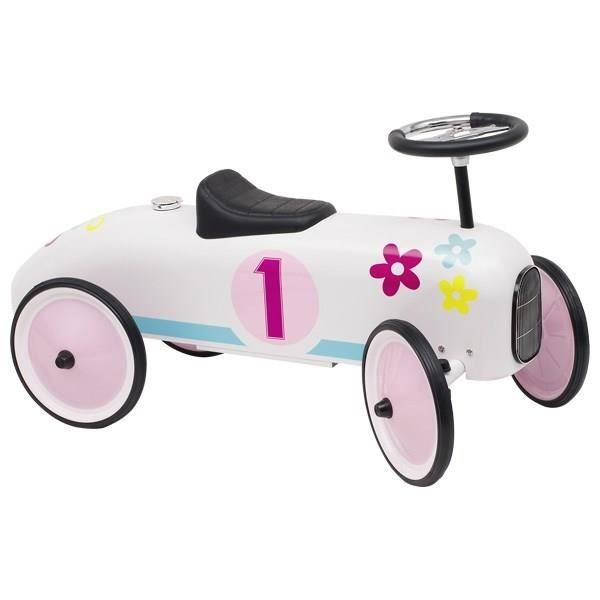 GOKI Porteur Voiture Num ro 1 Susibelle Blanc avec fleurs