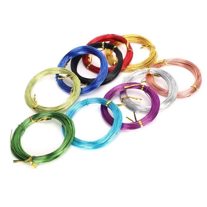 Fil En Aluminium Souple 1mm - 12 Mètres, Couleur Dorée - Pour Bricolage, Bijoux, Décoration, Art Floral - Facile à Couper Et Plier