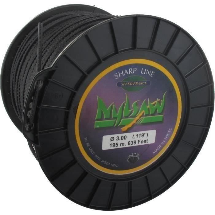 Greenstar 3956 Bobine fil nylon Nylsaw 195 m x 3,00 mm 2 kg