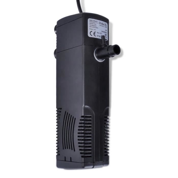 16 W Filtre Interne Aquarium à Charbon Actif avec Pompe 800 l/h