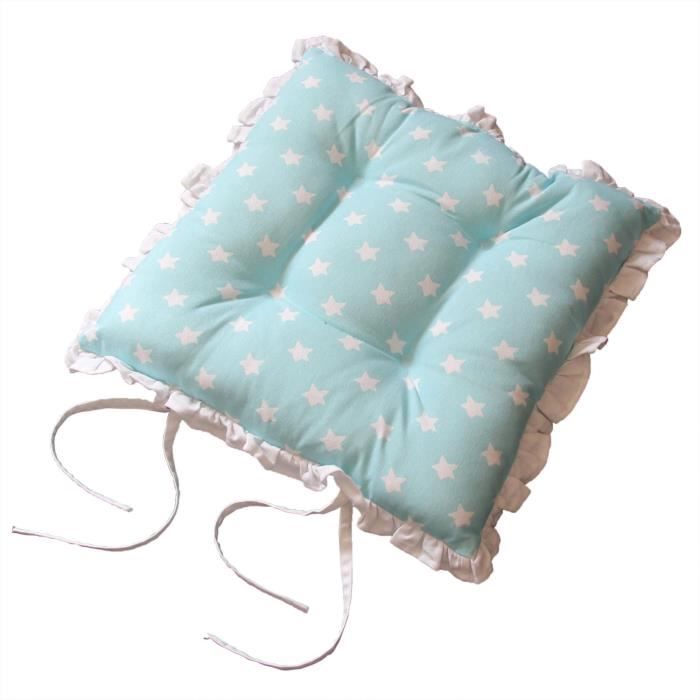 Lot De 4 Galettes De Chaise Carrées 40x40 Cm - HOMESCAPES, Coton Matelassé, Rayures Rouges - Avec Attaches - 9