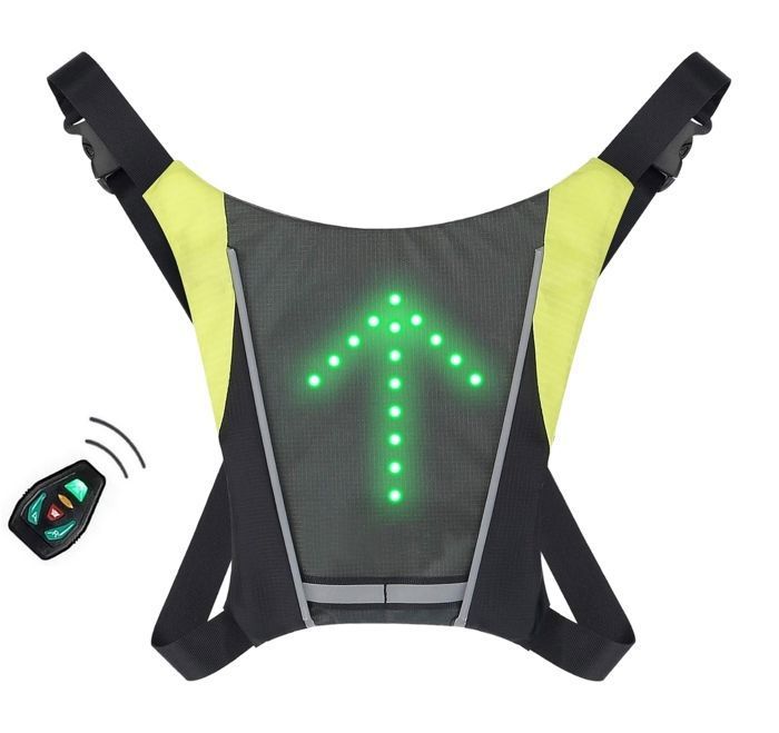 Gilet Dossard LEDs Clignotant pour Signaler sa Direction pour