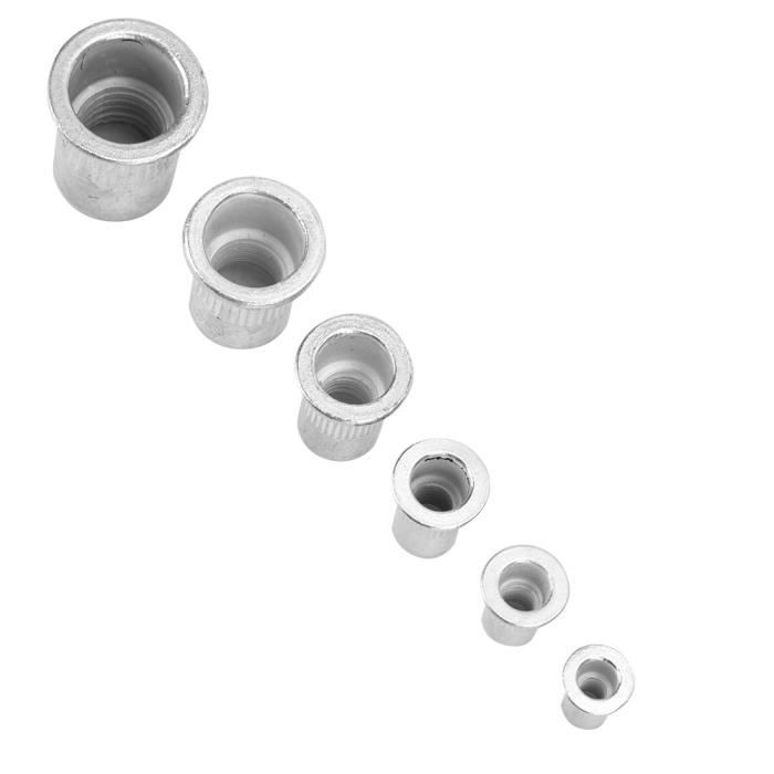 Écrous à Rivets Aveugles En Aluminium - Lot 50/20 Pièces, Filetés M3 à M10, Tête Plate