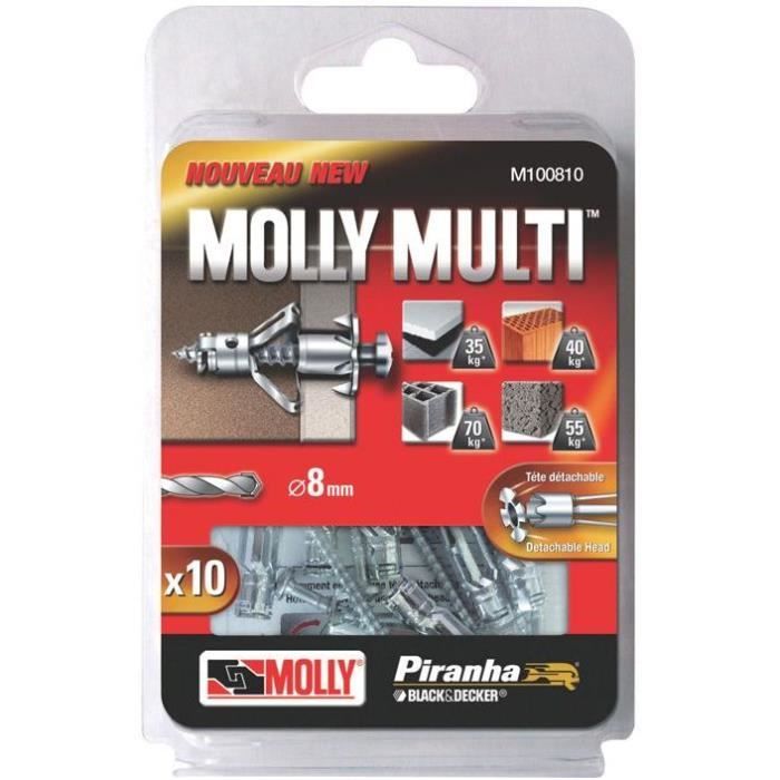 MOLLY Lot de 16 Chevilles 5x36 mm + vis - vue 1