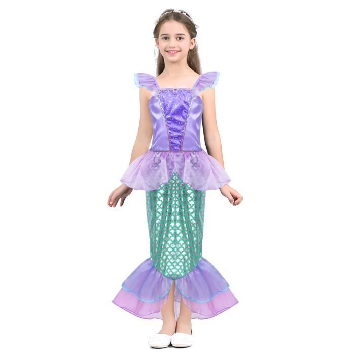 Robe Fille Sirene Robe Princesse Paillettes Sirene Ecaille Halloween Noel Deguise Anniversaire Enfant De 3 A 10 Ans Vert Achat Vente Robe Cdiscount