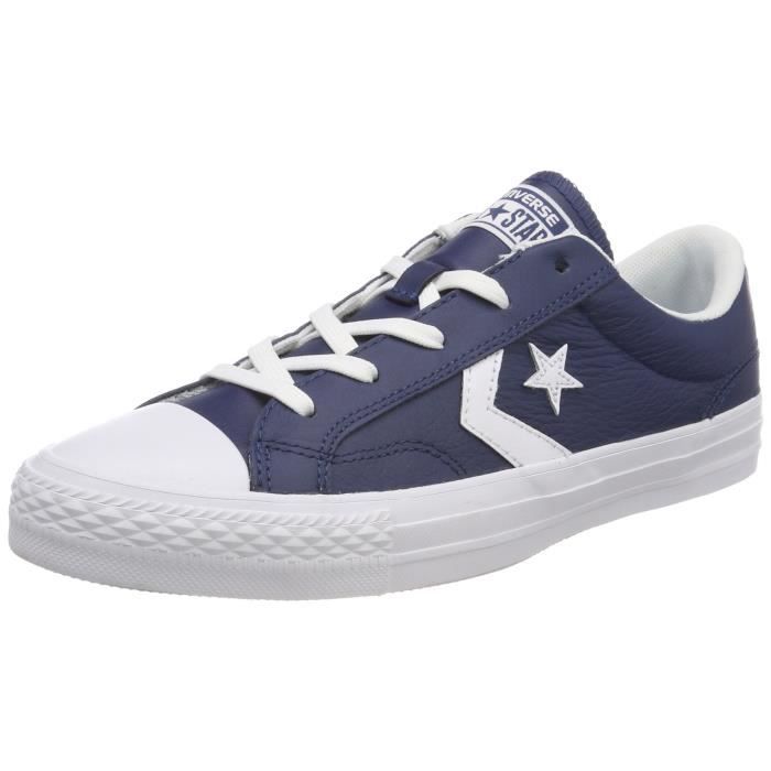 converse navy and white star player