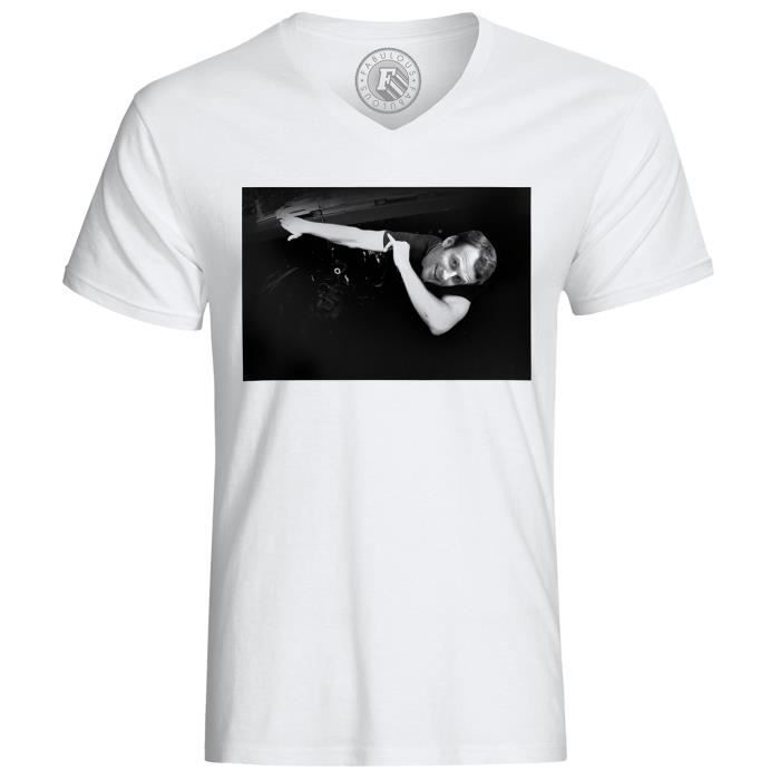 T Shirt Homme Photo De Celebrite Emmanuel Macron Dab Noir Et Blanc Humour Politicien Blanc Achat Vente T Shirt Cdiscount