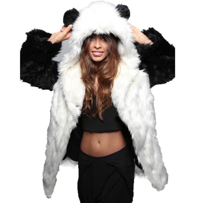 Manteau femme Luxe Fausse fourrure Manteau Mode sauvage Manteau