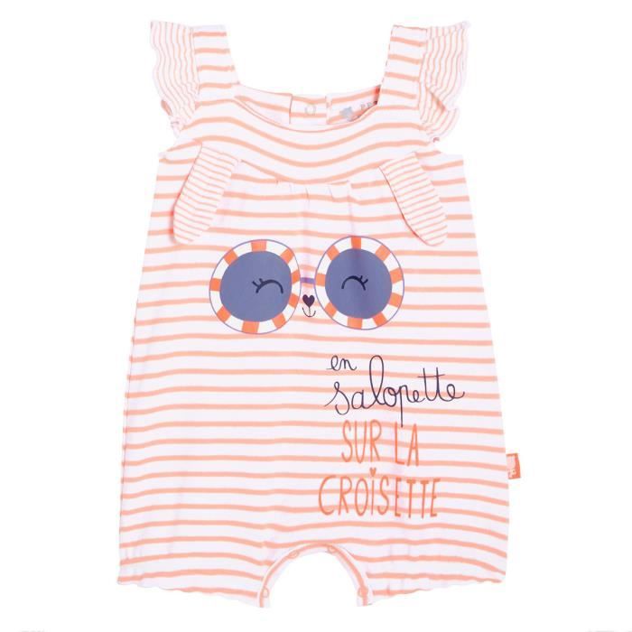 Barboteuse Bebe Fille Sur La Croisette Rouge Cdiscount Pret A Porter