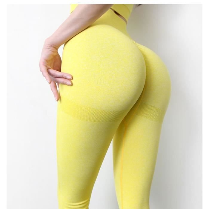 PANTALON Leggings de sport Sexy pour femmes moulant Push Up taille haute sans couture tendance 2020 Type Yellow Pants Blanc Cdiscount Pret a Porter