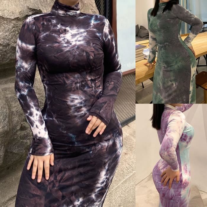 Robe moulante tie dye 2025