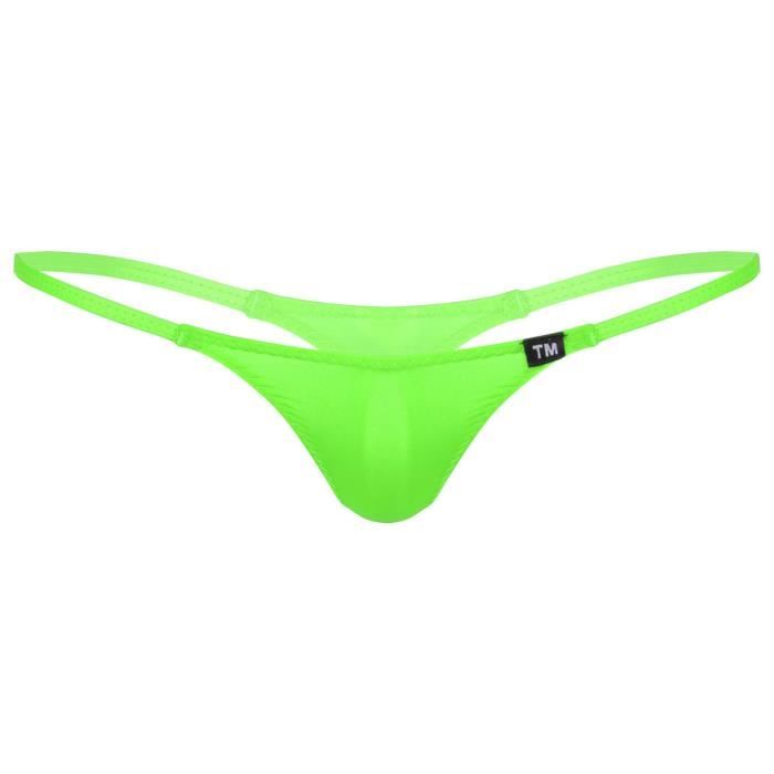Iixpin String Homme Sexy Hot Erotique Tanga Micro Bikini Ficelle G string T back Tanga M XXL Vert Vert Cdiscount Pret a Porter