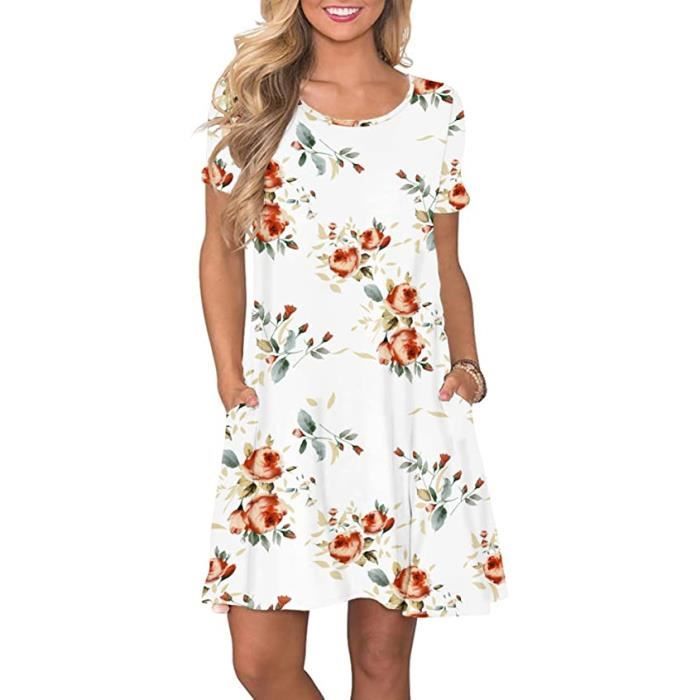 Robe Décontractée Eliza J - Taille 6 (US) - Manches 3/4 - Rose/Noir/Blanc - Occasion Très Bon État
