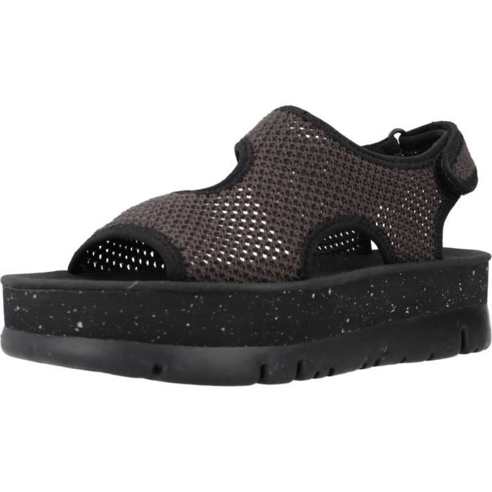 Sandale nu-pieds Camper 133671 Noir Femme cm talon Textile  Scratch