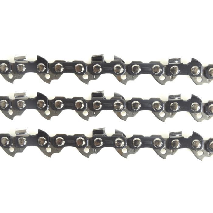 Lot de 3 Chaînes de tronçonneuse - 64 Entraineurs - Pas 325 - Jauge 0.50 (1.3mm) - Guide de 38 cm