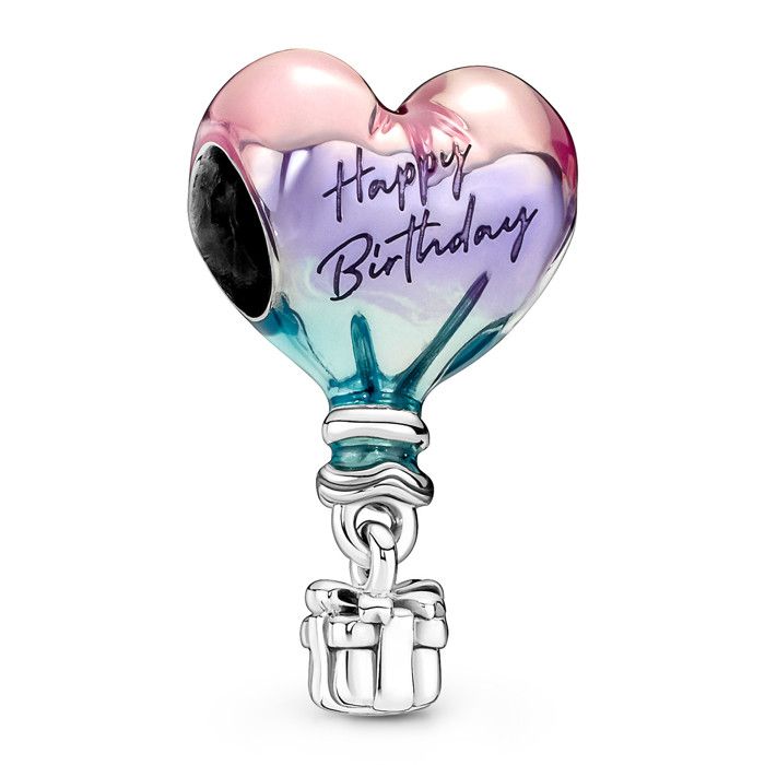 Charm - Joyeux Anniversaire - Montgolfière - Gris - Femme - Décoration de fête
