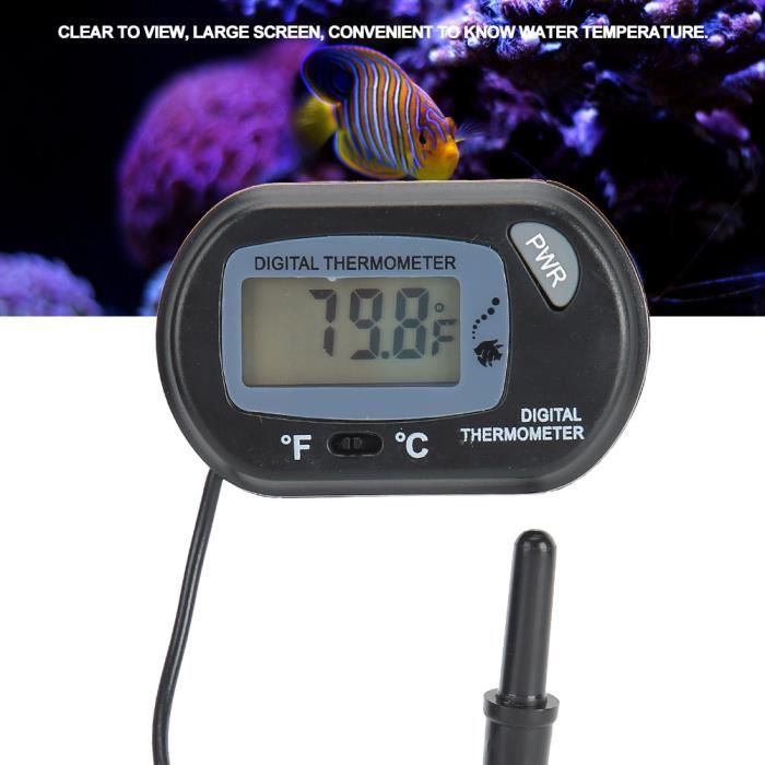 Thermomètre mini aquarium de réservoir de poissons, température d'eau de  réservoir de poissons avec la ventouse