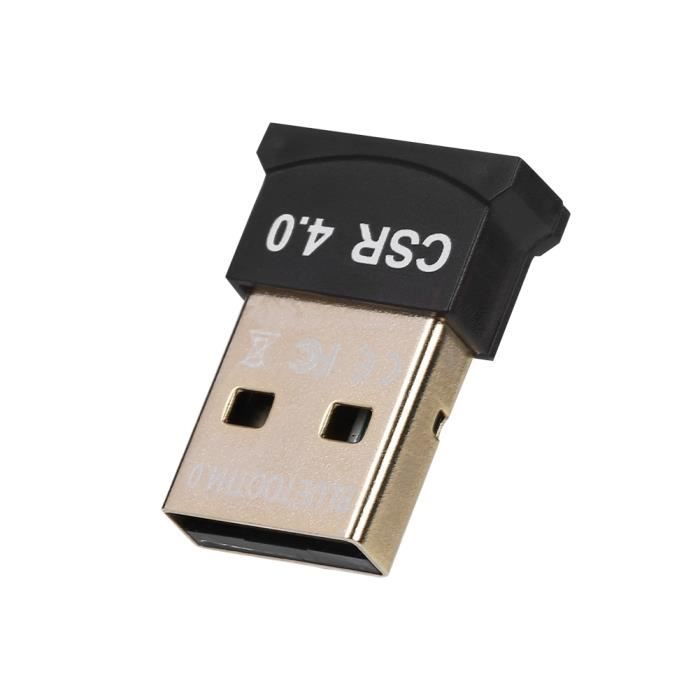 Adaptateur Bluetooth Dongle - CSR - V4.0 - USB 2.0/3.0 - Compatible Win 7/8/10/XP/Vista - 20M Portée - Informatique
