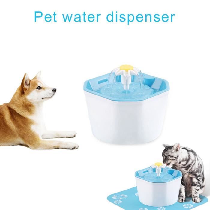 Comparer les prix de Fontaine à Eau pour Chat Chien Fontaine à Fleur pour Chat Distributeur Eau pour Chat avec Filtre 1,6L Électrique et Silencieuse