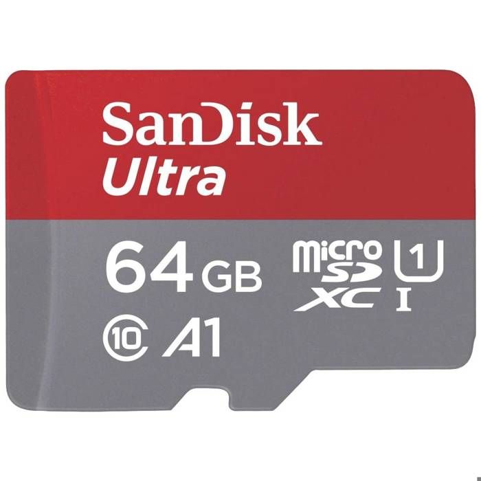 SanDisk microSDXC Ultra 64GB (140MB/s A1 Cl. 10 UHS-I) + Adapter Tablet Carte microSDXC 64 GB A1 Application Performa