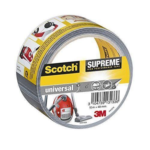 Scotch 3M Suprême Ruban toilé de réparation ultra résistant 10 m x 48 mm 1  Rouleau Argent - 4101S10 - Cdiscount Bricolage