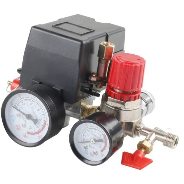 Pressostat Compresseur Air 240V 16A - 4 Entrées Femelles 90-120PSI