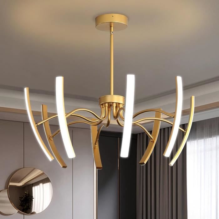 Lustre LED Moderne Rotatif Télécommande