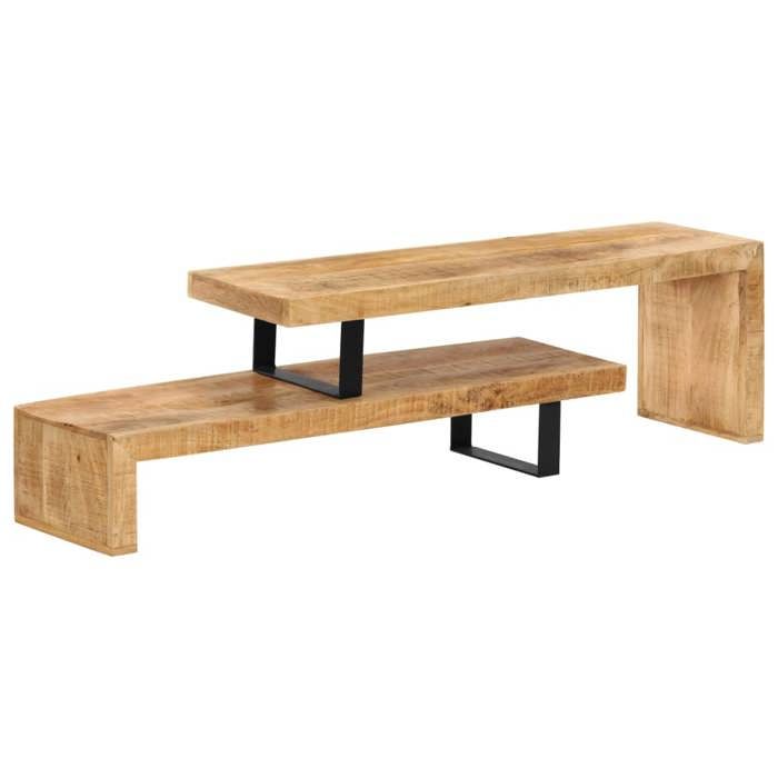 vidaXL Bois Massif de Manguier Meuble TV Support TV Armoire de T/él/évision