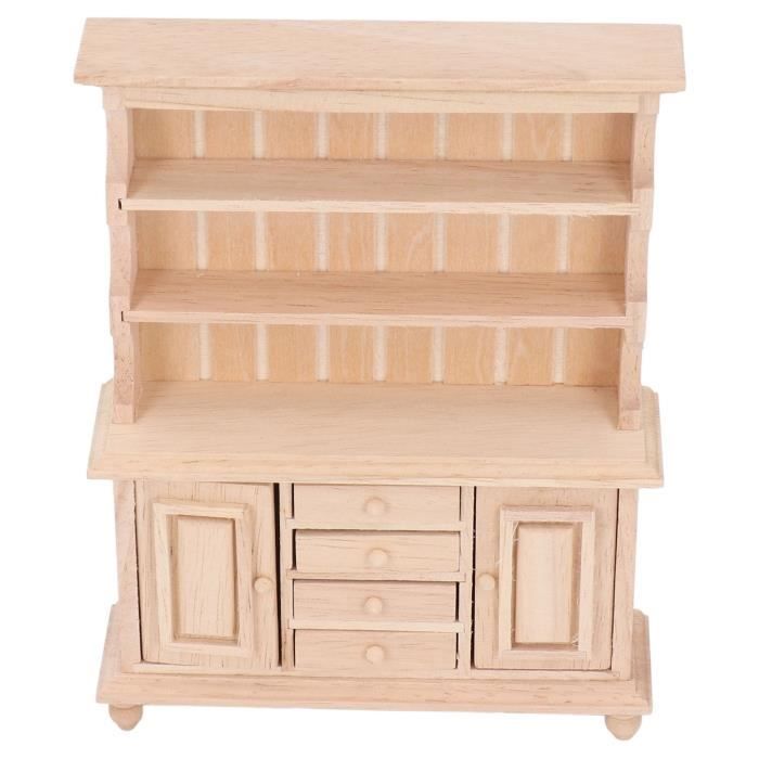 Classeur pour maison de poupée à l'échelle 1/12. Armoire miniature fabriquée à la main. Meubles