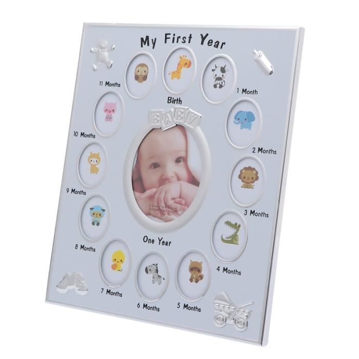 1 Pc Cadre Photo Chic Diy Croissance Durable Record Ma Premiere Annee Presentoir 12 Mois Decor Bebe Cadre Photo Cdiscount Maison