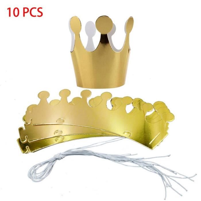 3 -Chapeau couronne d'anniversaire en papier,8 pièces,décoration