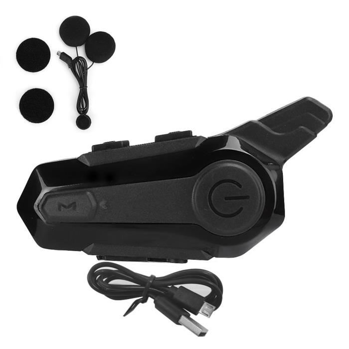 Casque de moto Bluetooth écouteur sans fil talkiewalkie équipement de cyclisme pour la musique