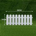 bordure de bordure de jardin blanc, clôture extérieure en pvc 4pcs, facile à enficher, bordure de clôture décorative pour par[A120]-1