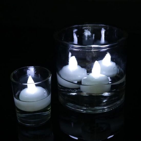 Lot de 12 bougies flottantes avec baguette LED sans flamme - Bougies LED  flottantes - Fournitures de fête de Noël : : Luminaires et  Éclairage
